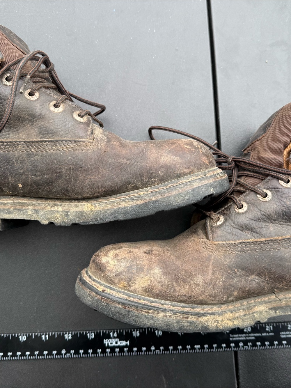 CB Schmidt Men's Leather Work Boots in Brown